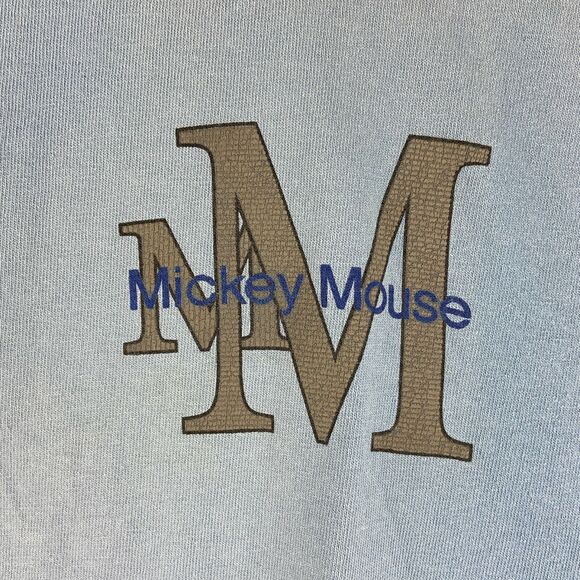 Vintage Mickey Mouse Disney Designs Men's Large/XL Henley Short Sleeve T-Shirt - Picture 2 of 7